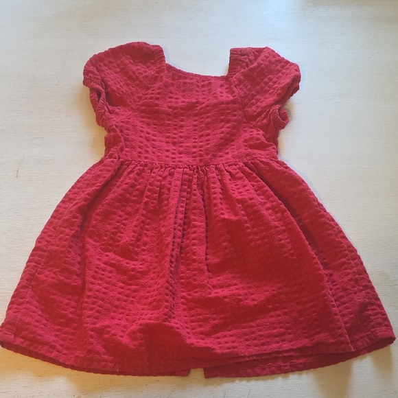 Old Navy Red Textured Kids‎ Dress - Picture 3 of 3